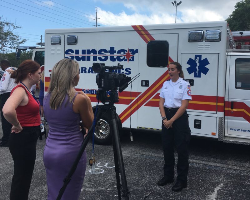 News media interviewing Sunstar Paramedic