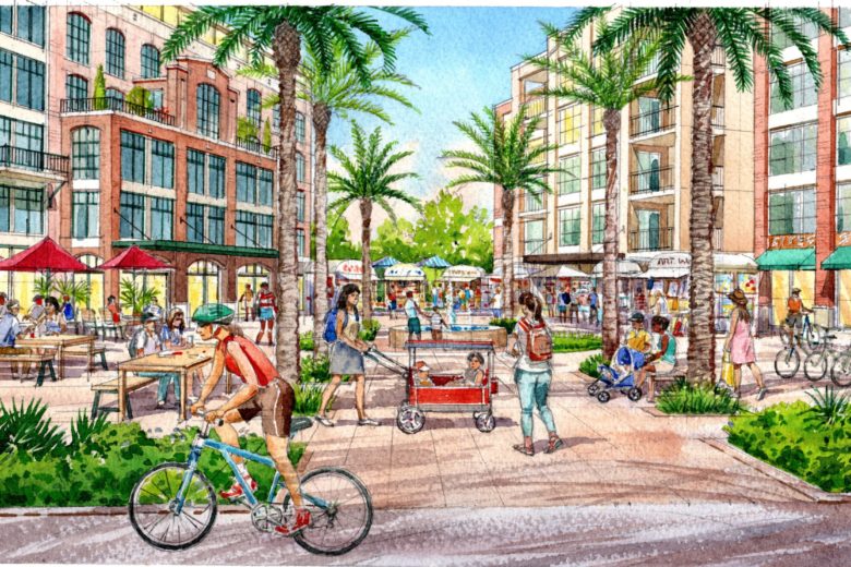 Pinellas Trail Rendering used to gain community support for iMix in St. Pete