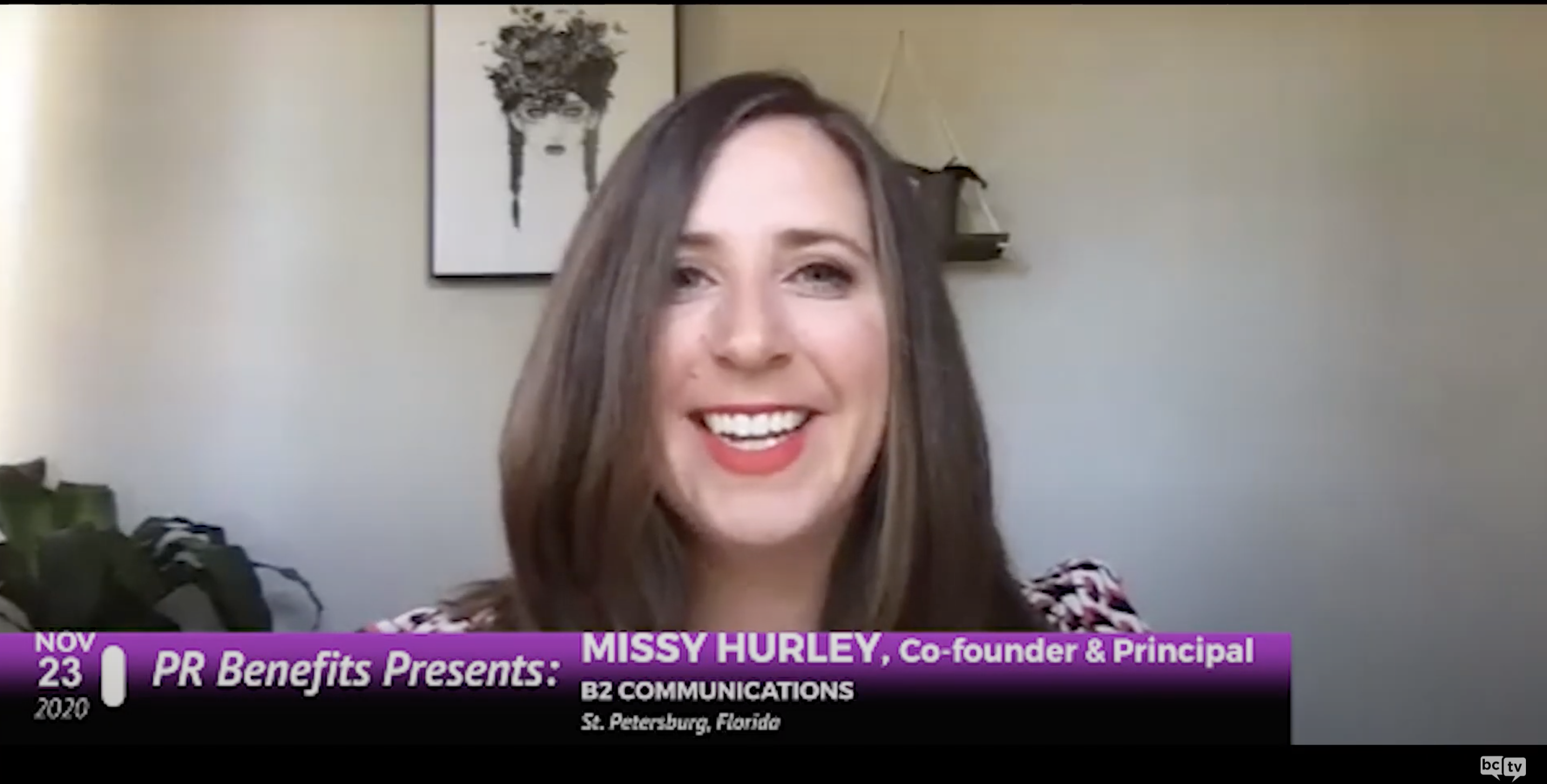 Missy Hurley on the PR Benefits show