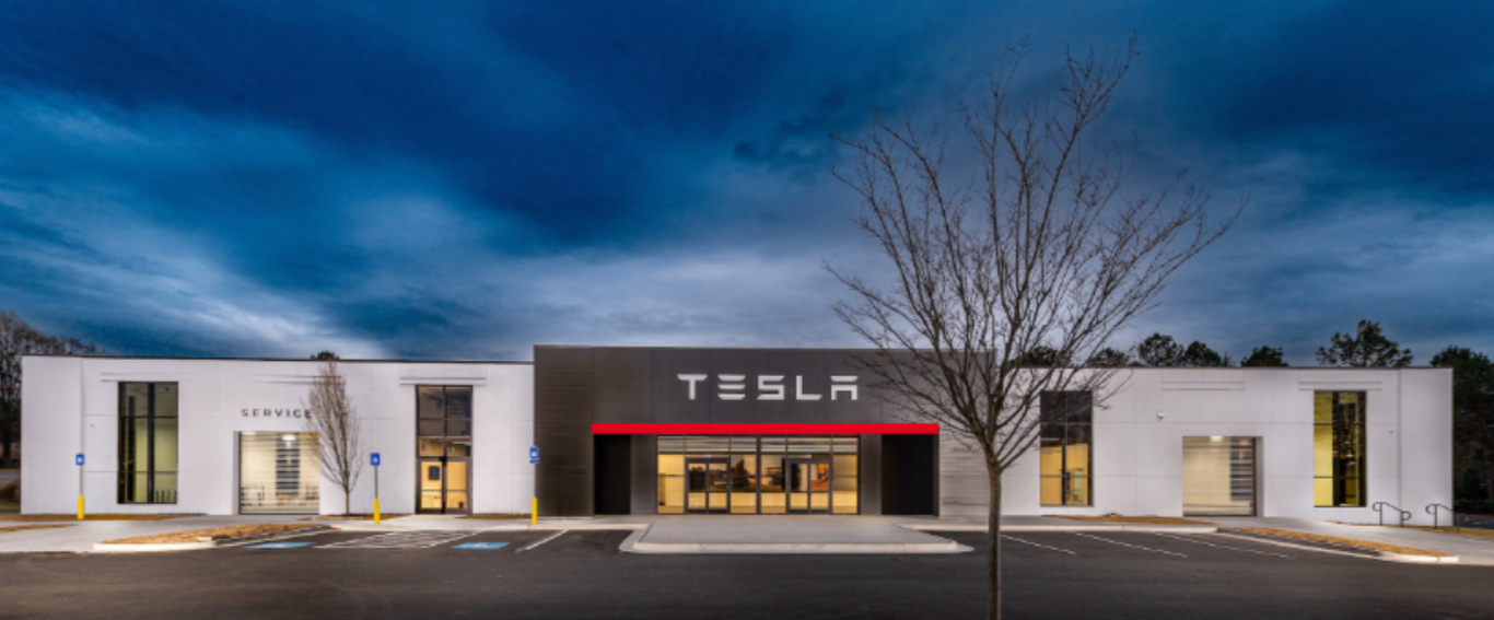 Rendering of the first Tesla dealer in the Tampa Bay region